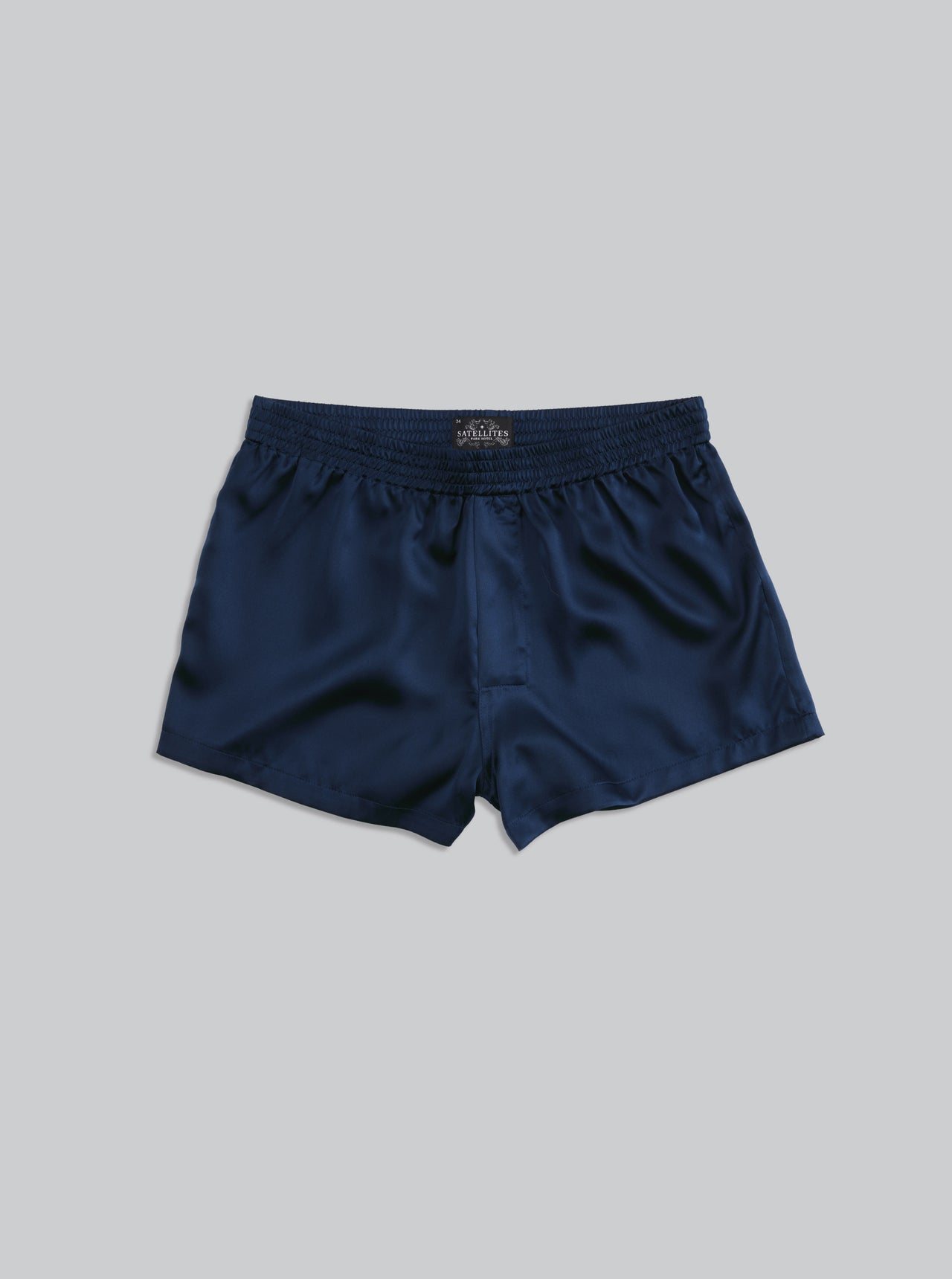 Navy Silk Boxer